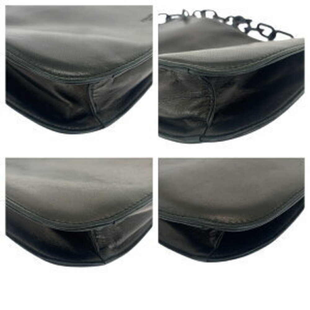 Prada Leather Plachain Shoulder Bag Black - Picture 3 of 10